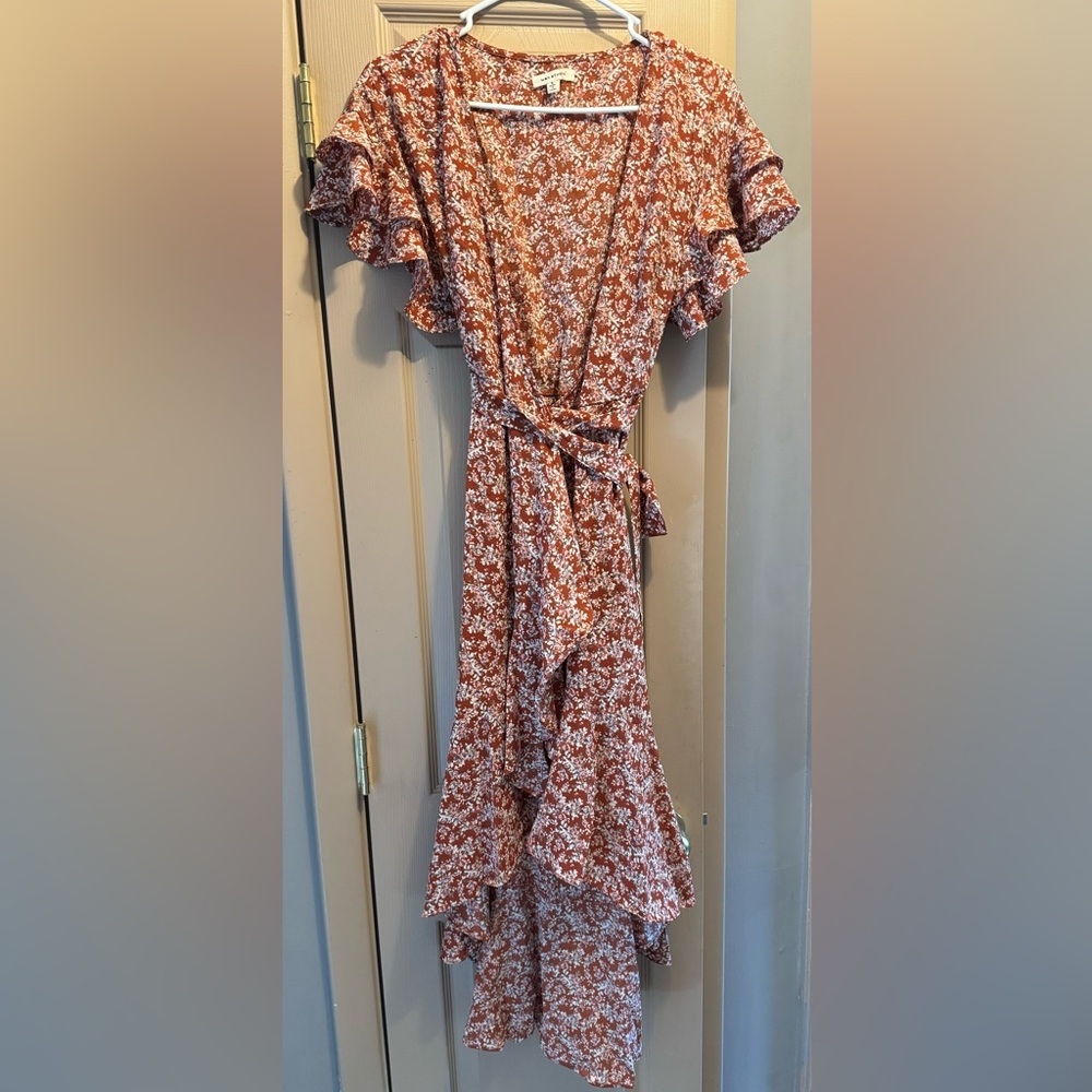 Floral wrap dress